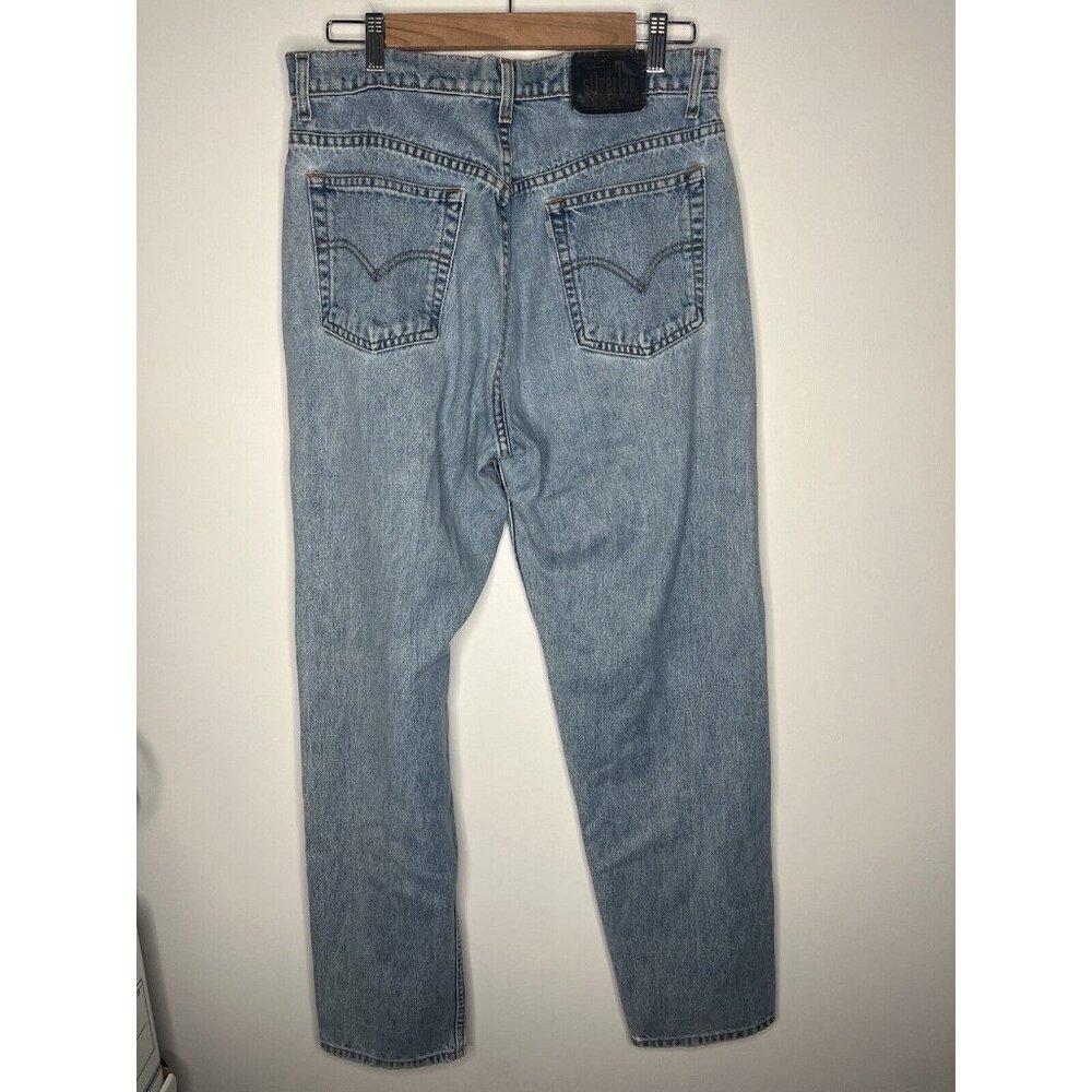 Vintage Blue Levi Silvertab Loose Denim Jeans Womens Size‎ 13 Med 90s Light Wash - Picture 7 of 16